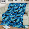 Killer Whale Orca Pattern Print Blanket-grizzshop