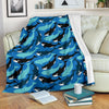 Killer Whale Orca Pattern Print Blanket-grizzshop