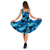 Killer Whale Orca Pattern Print Dress-grizzshop