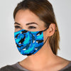 Killer Whale Orca Pattern Print Face Mask-grizzshop