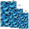 Killer Whale Orca Pattern Print Floor Mat-grizzshop