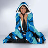 Killer Whale Orca Pattern Print Hooded Blanket-grizzshop