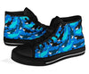 Killer Whale Orca Pattern Print Men Women's High Top Shoes-grizzshop