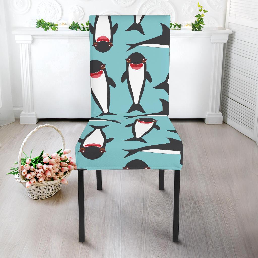 Killer Whale Orca Print Pattern Chair Cover-grizzshop