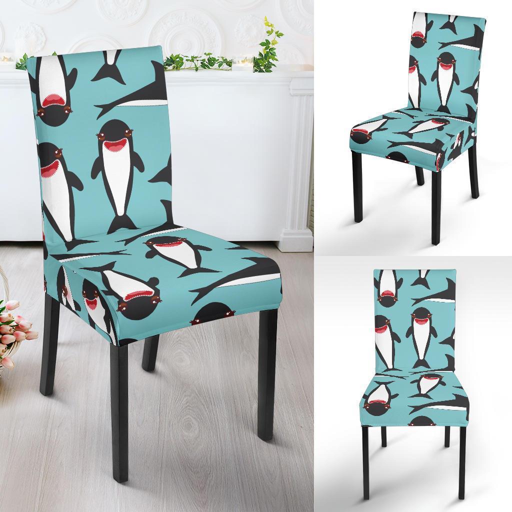 Killer Whale Orca Print Pattern Chair Cover-grizzshop