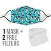 Killer Whale Orca Print Pattern Face Mask-grizzshop