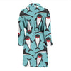 Killer Whale Orca Print Pattern Men Long Robe-grizzshop