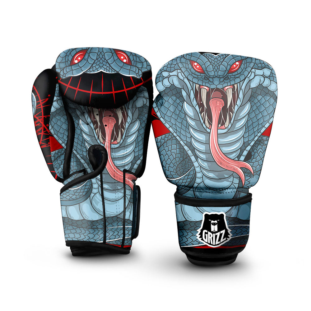 King Cobra Body Blue Print Boxing Gloves-grizzshop