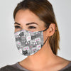 Kitten Cat Pattern Print Face Mask-grizzshop