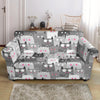 Kitten Cat Pattern Print Loveseat Cover-grizzshop