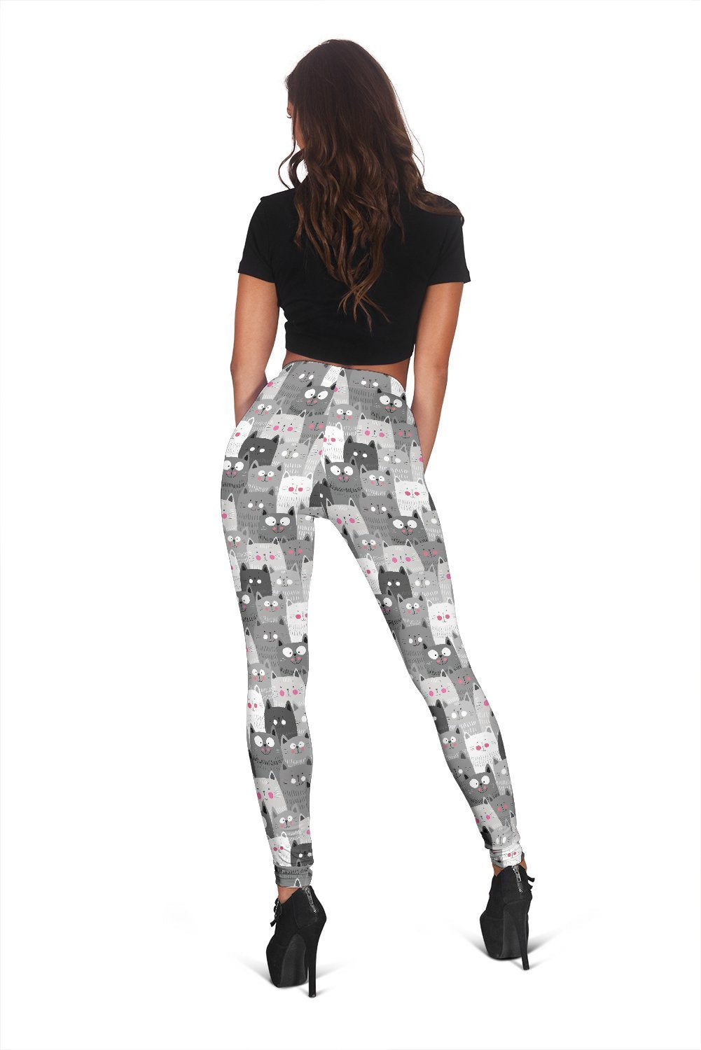 Kitten Cat Pattern Print Women Leggings-grizzshop