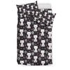 Kitten Floral Cat Pattern Print Duvet Cover Bedding Set-grizzshop