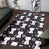 Kitten Floral Cat Pattern Print Floor Mat-grizzshop