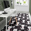 Kitten Floral Cat Pattern Print Floor Mat-grizzshop