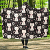 Kitten Floral Cat Pattern Print Hooded Blanket-grizzshop