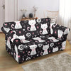 Kitten Floral Cat Pattern Print Loveseat Cover-grizzshop