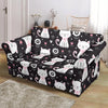 Kitten Floral Cat Pattern Print Loveseat Cover-grizzshop