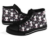 Kitten Floral Cat Pattern Print Men Women's High Top Shoes-grizzshop