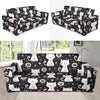 Kitten Floral Cat Pattern Print Sofa Covers-grizzshop