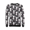 Kitten Floral Cat Pattern Print Women Crewneck Sweatshirt-grizzshop