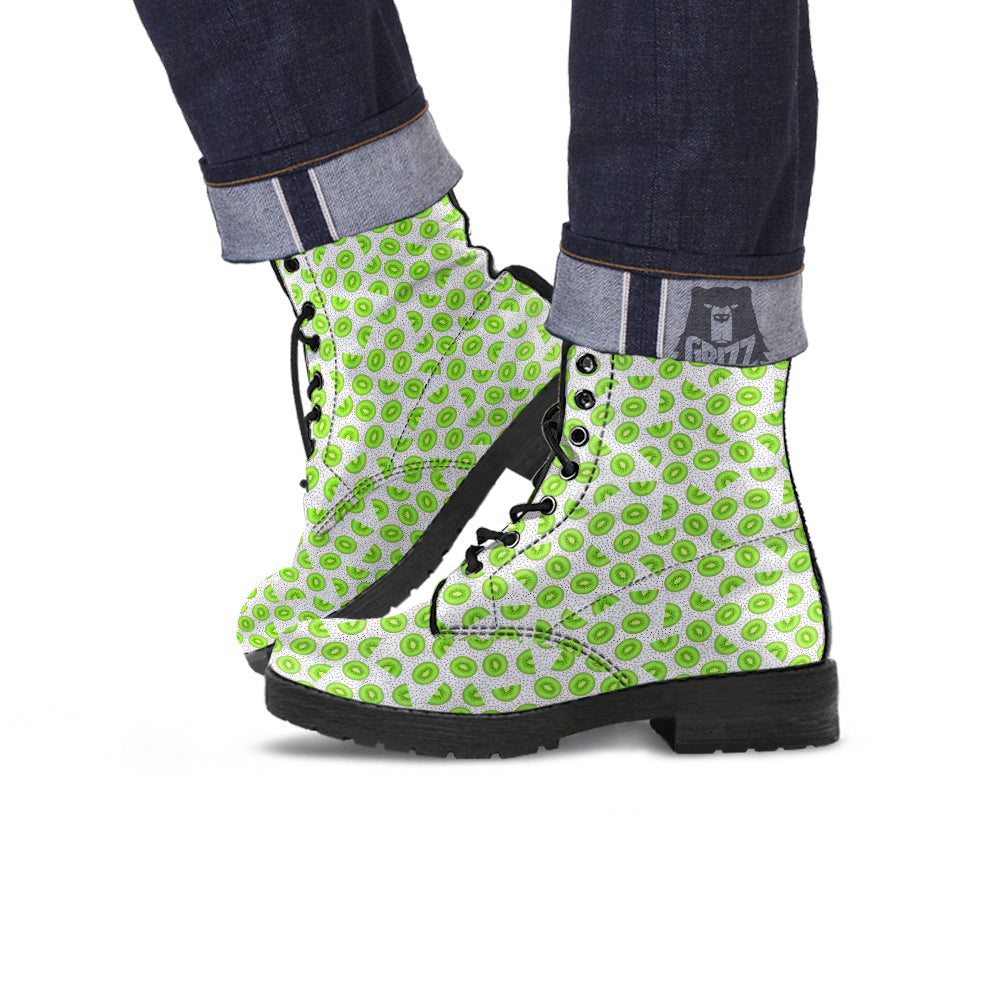 Kiwi Cute Print Pattern Leather Boots-grizzshop
