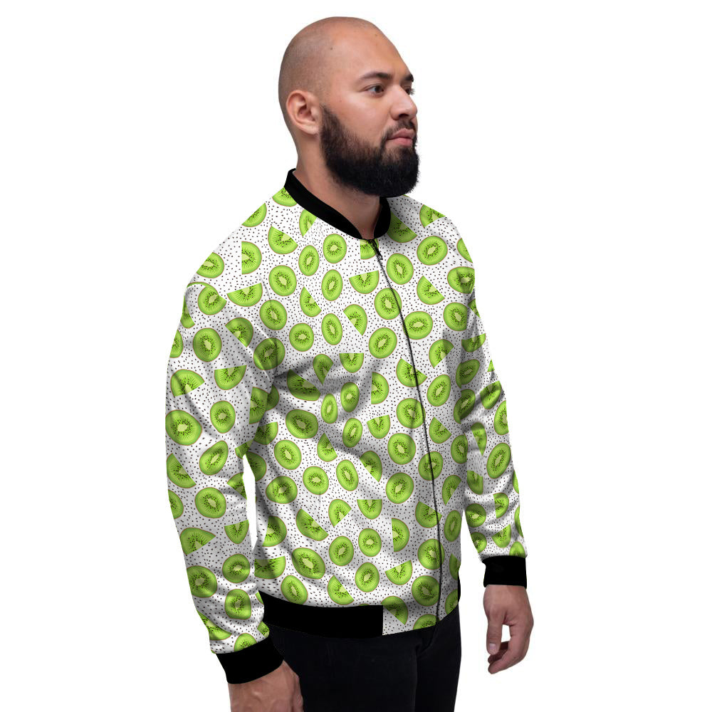 Kiwi Cute Print Pattern Men's Bomber Jacket-grizzshop