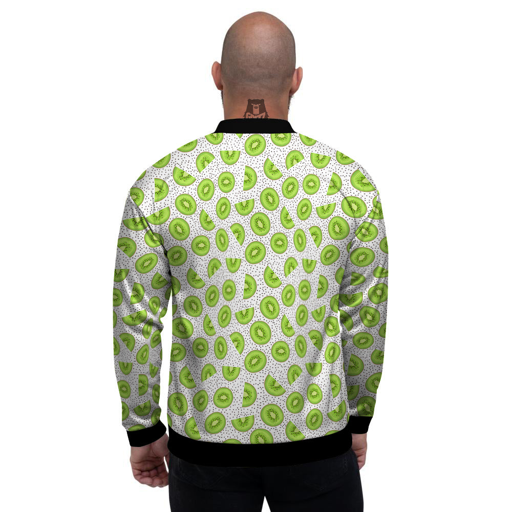 Kiwi Cute Print Pattern Men's Bomber Jacket-grizzshop