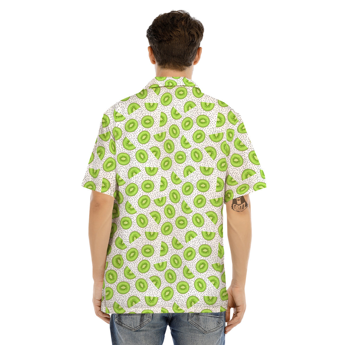 Kiwi Cute Print Pattern Men's Hawaiian Shirt-grizzshop