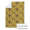 Klimt Gold Print Pattern Blanket-grizzshop