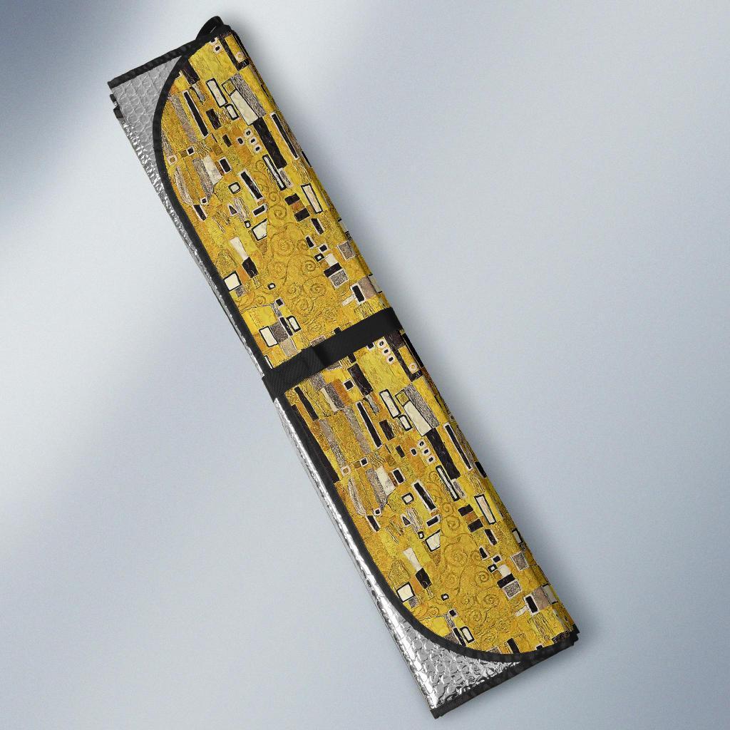 Klimt Gold Print Pattern Car Sun Shade-grizzshop