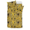 Klimt Gold Print Pattern Duvet Cover Bedding Set-grizzshop