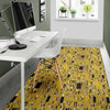 Klimt Gold Print Pattern Floor Mat-grizzshop