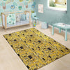 Klimt Gold Print Pattern Floor Mat-grizzshop