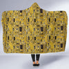 Klimt Gold Print Pattern Hooded Blanket-grizzshop