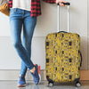 Klimt Gold Print Pattern Luggage Cover Protector-grizzshop