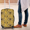 Klimt Gold Print Pattern Luggage Cover Protector-grizzshop