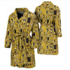 Klimt Gold Print Pattern Men Long Robe-grizzshop