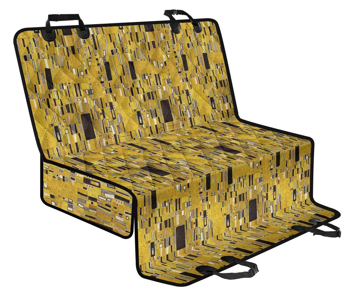 Klimt Gold Print Pattern Pet Car Seat Cover-grizzshop