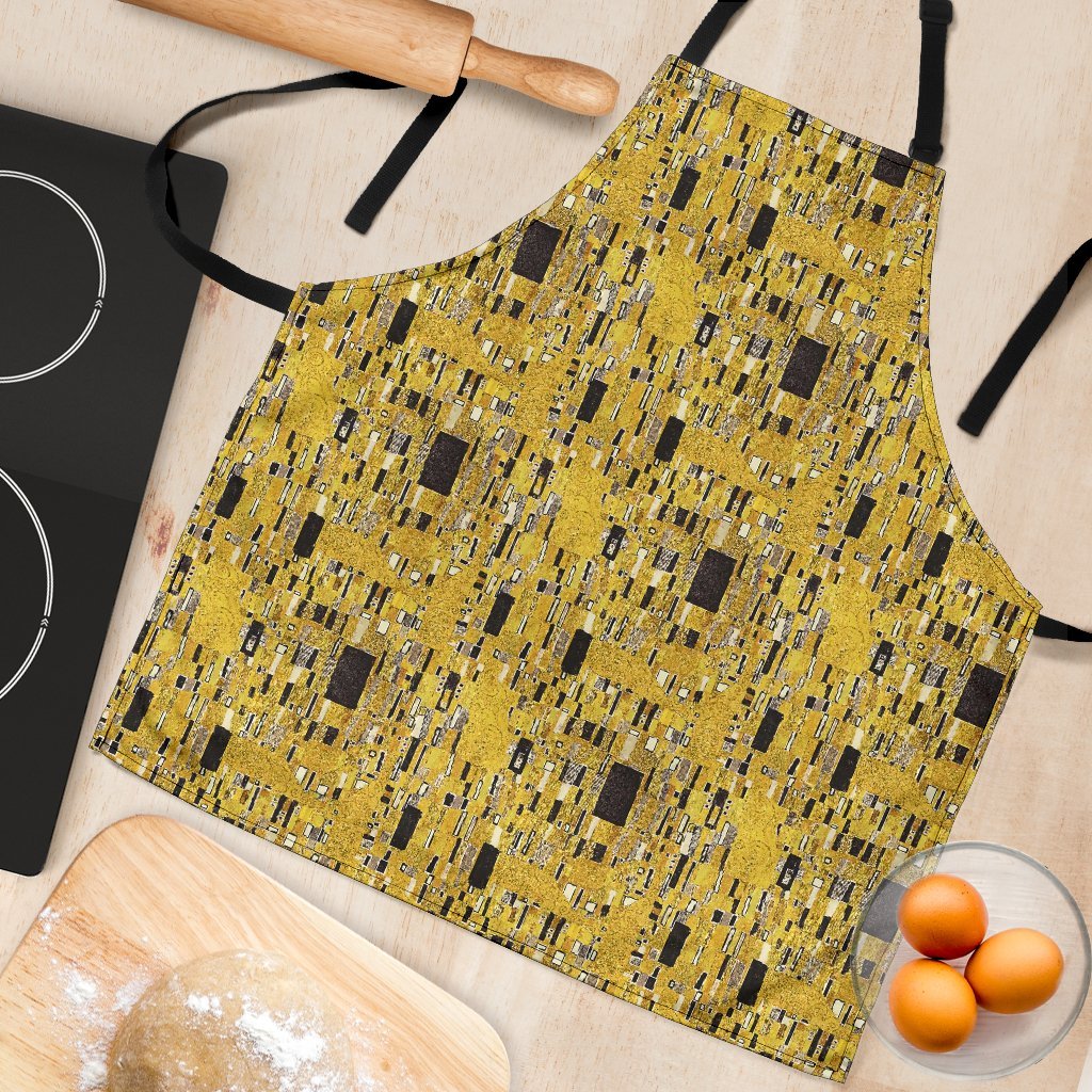 Klimt Gold Print Pattern Women's Apron-grizzshop