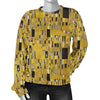 Klimt Gold Print Pattern Women's Sweatshirt-grizzshop