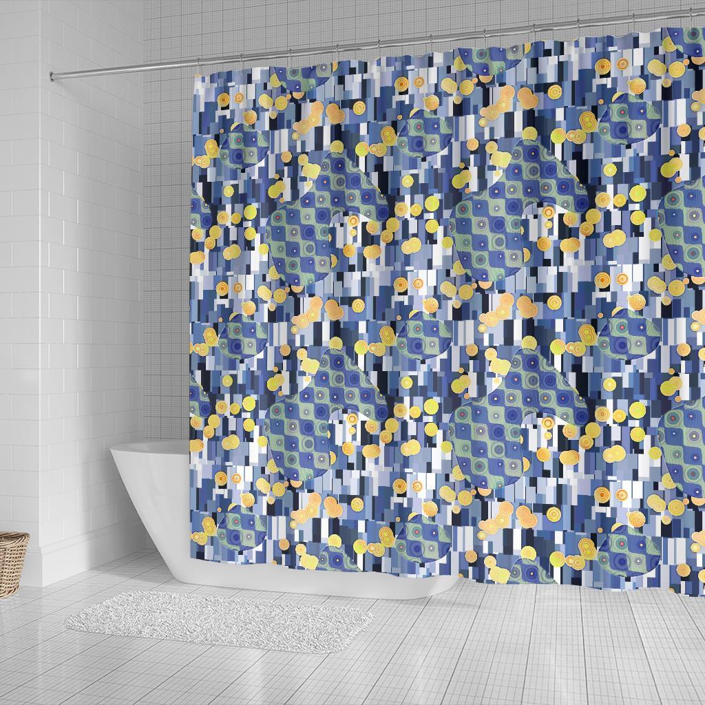 Klimt Pattern Print Bathroom Shower Curtain-grizzshop