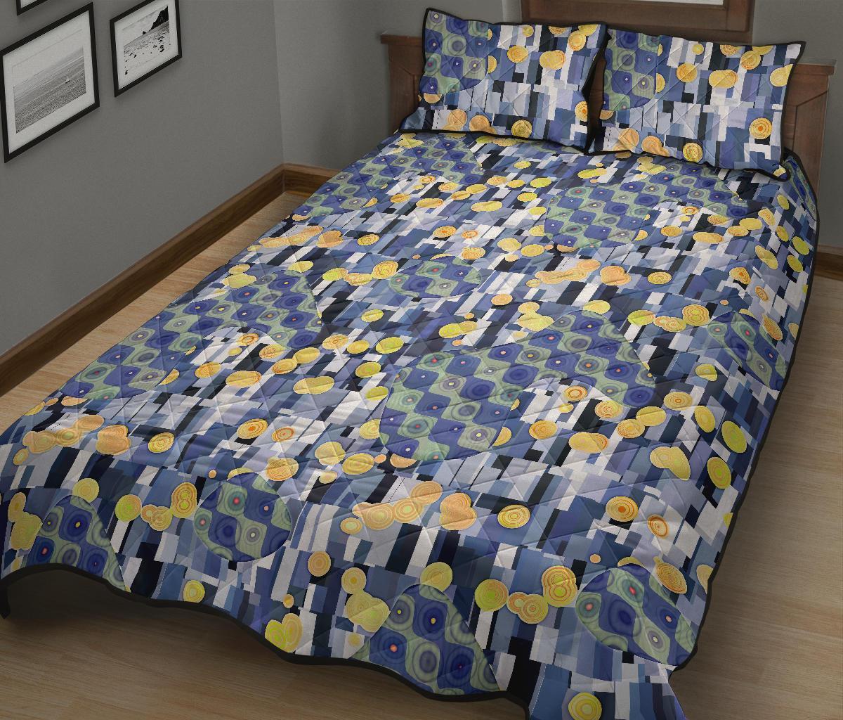 Klimt Pattern Print Bed Set Quilt-grizzshop