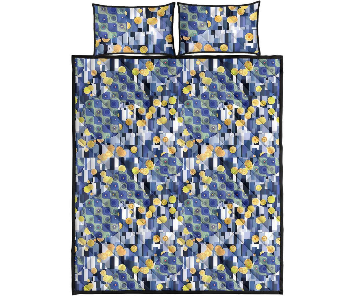 Klimt Pattern Print Bed Set Quilt-grizzshop