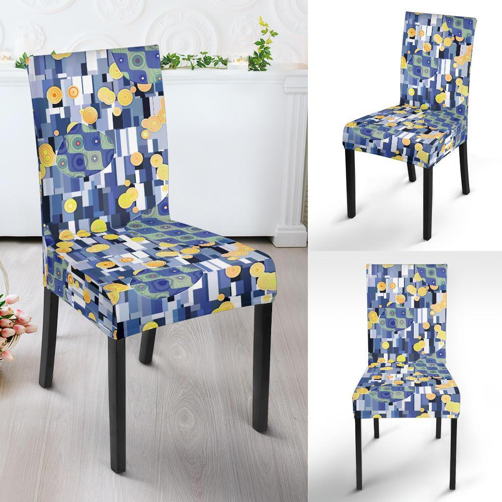 Klimt Pattern Print Chair Cover-grizzshop