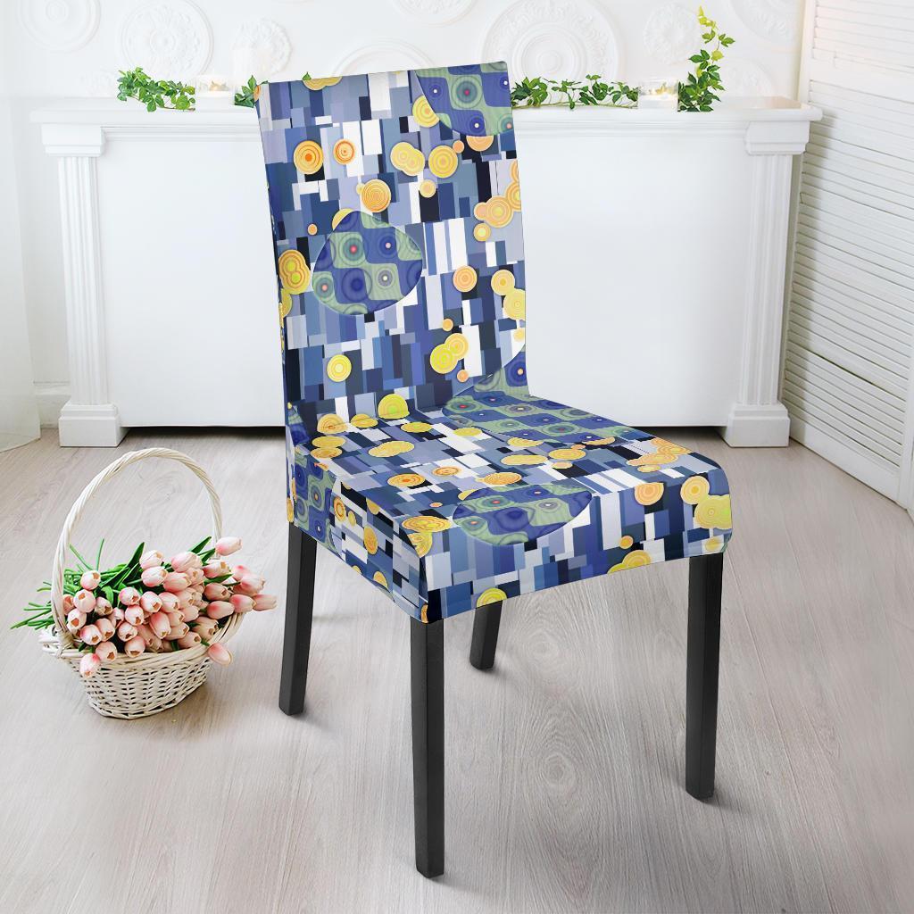 Klimt Pattern Print Chair Cover-grizzshop