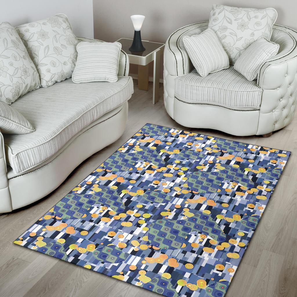 Klimt Pattern Print Floor Mat-grizzshop