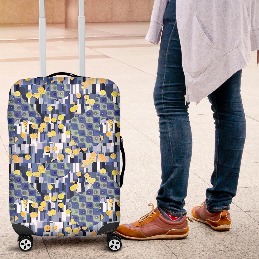 Klimt Pattern Print Luggage Cover Protector-grizzshop