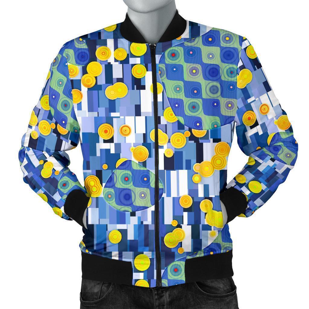 Klimt Pattern Print Men's Bomber Jacket-grizzshop