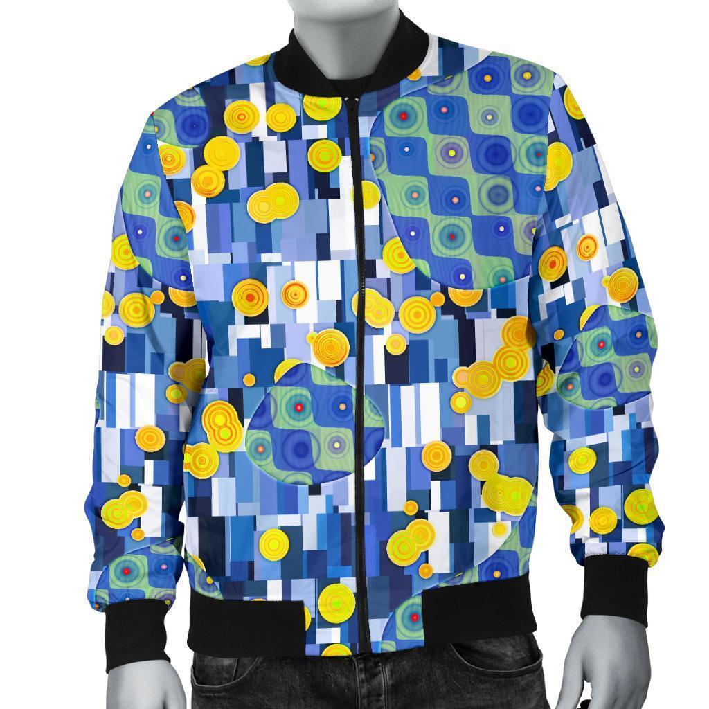 Klimt Pattern Print Men's Bomber Jacket-grizzshop