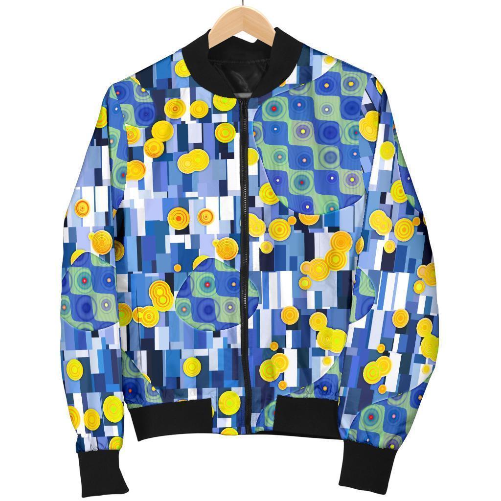 Klimt Pattern Print Men's Bomber Jacket-grizzshop